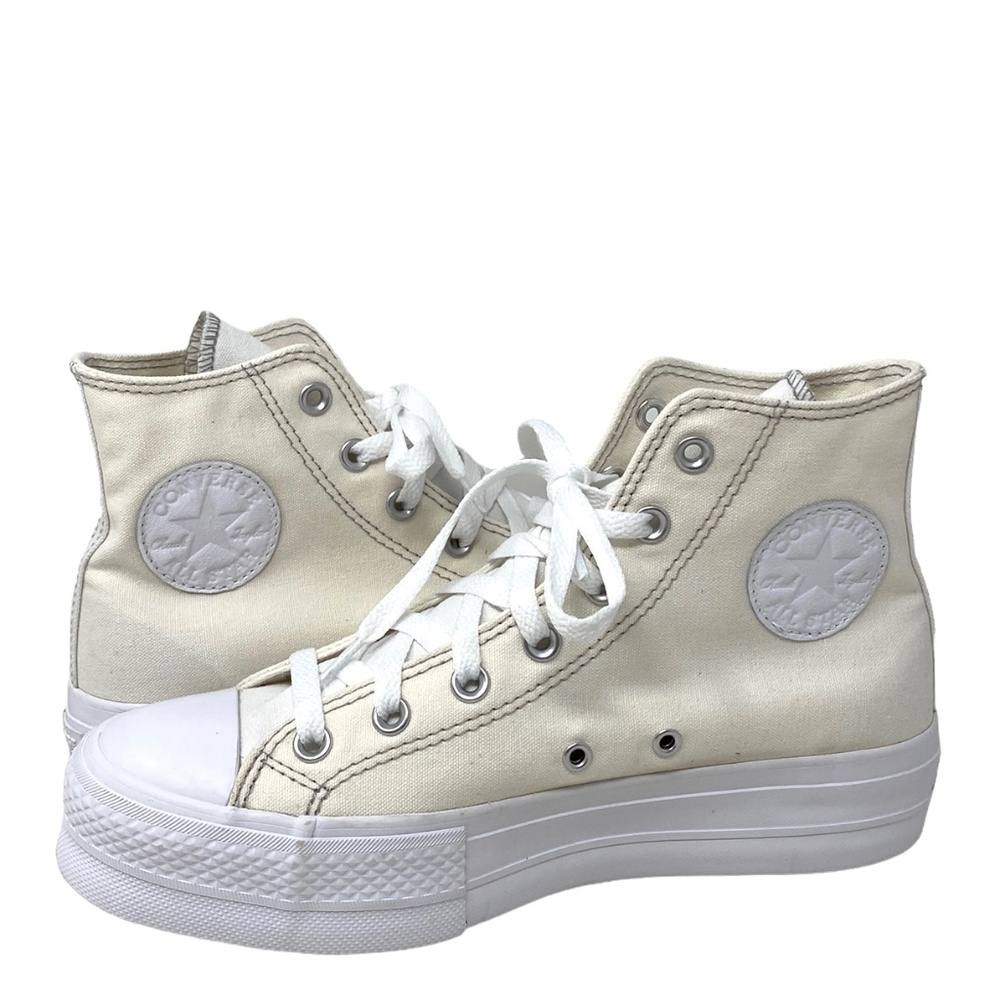 Converse Chuck Taylor Platform High Canvas White Women's Custom 569005C-WHTOFWT - Picture 3 of 10